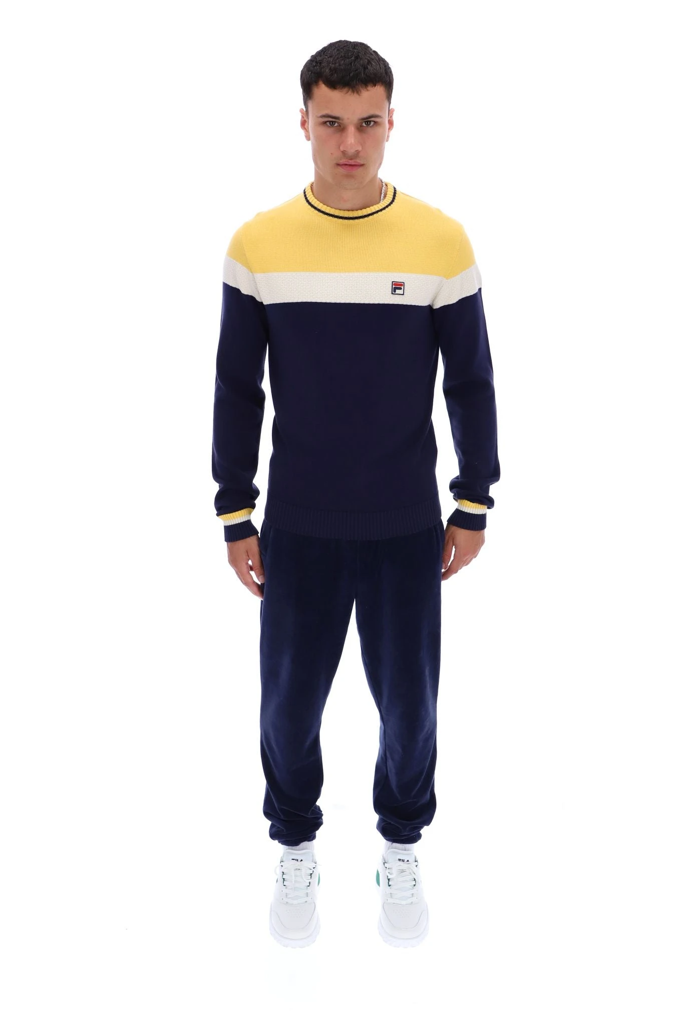 FILA Alden Textured Knitted Colour Block Sweater 3 FILA Alden Textured Knitted Colour Block Sweater - Image 3