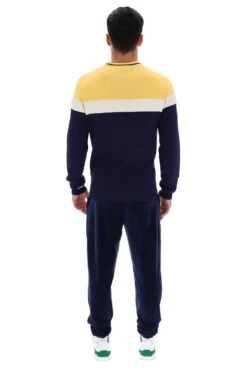 FILA Alden Textured Knitted Colour Block Sweater 13 FILA Alden Textured Knitted Colour Block Sweater -Cheap US Modern Apparel Store ALDEN FW23MH046 410 16