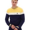 FILA Alden Textured Knitted Colour Block Sweater