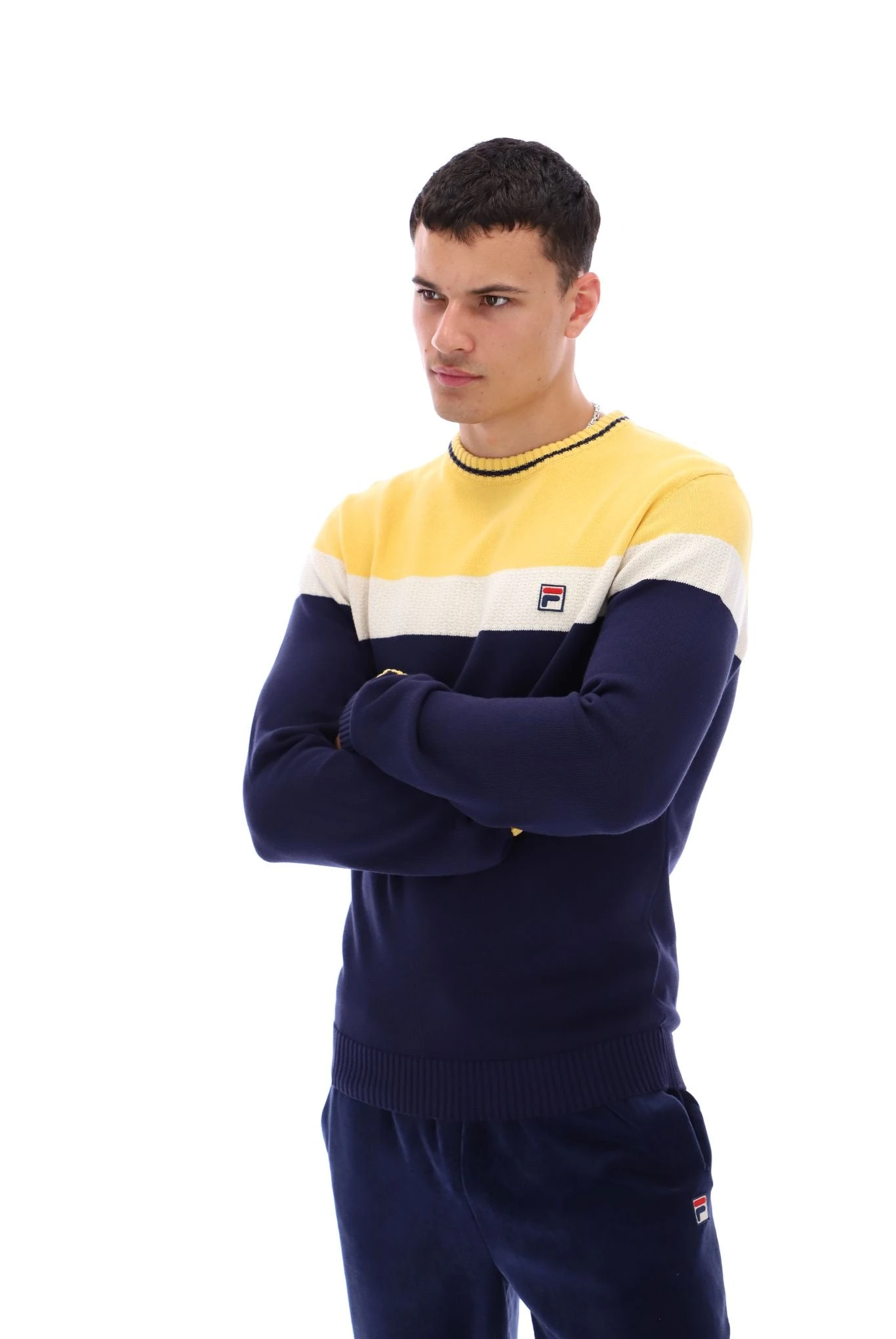 FILA Alden Textured Knitted Colour Block Sweater 7 FILA Alden Textured Knitted Colour Block Sweater - Image 7