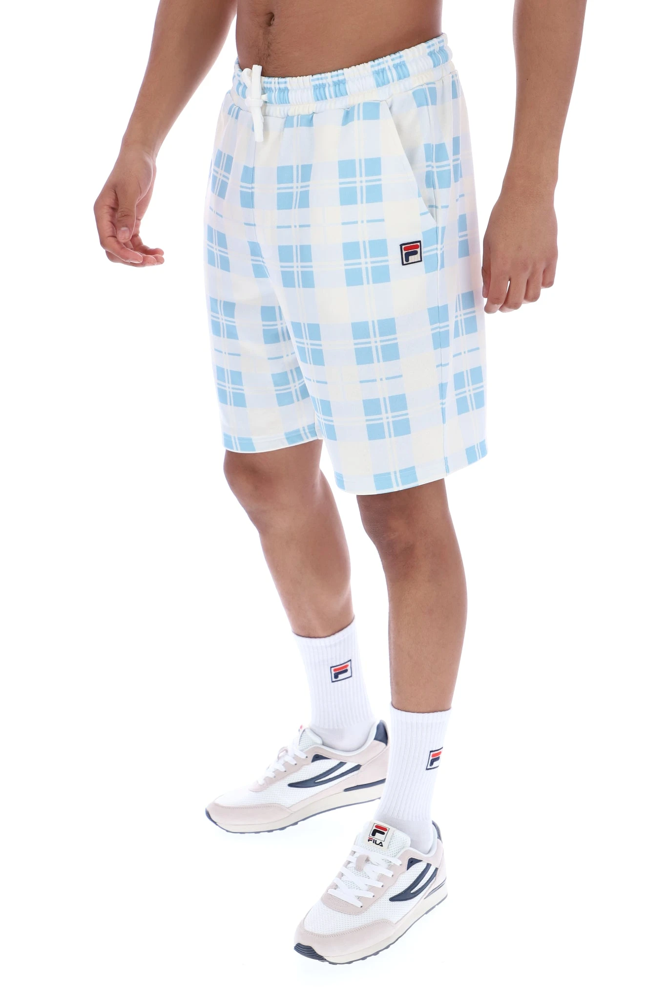 FILA Asher Digital Print Check Sweat Shorts 1 FILA Asher Digital Print Check Sweat Shorts