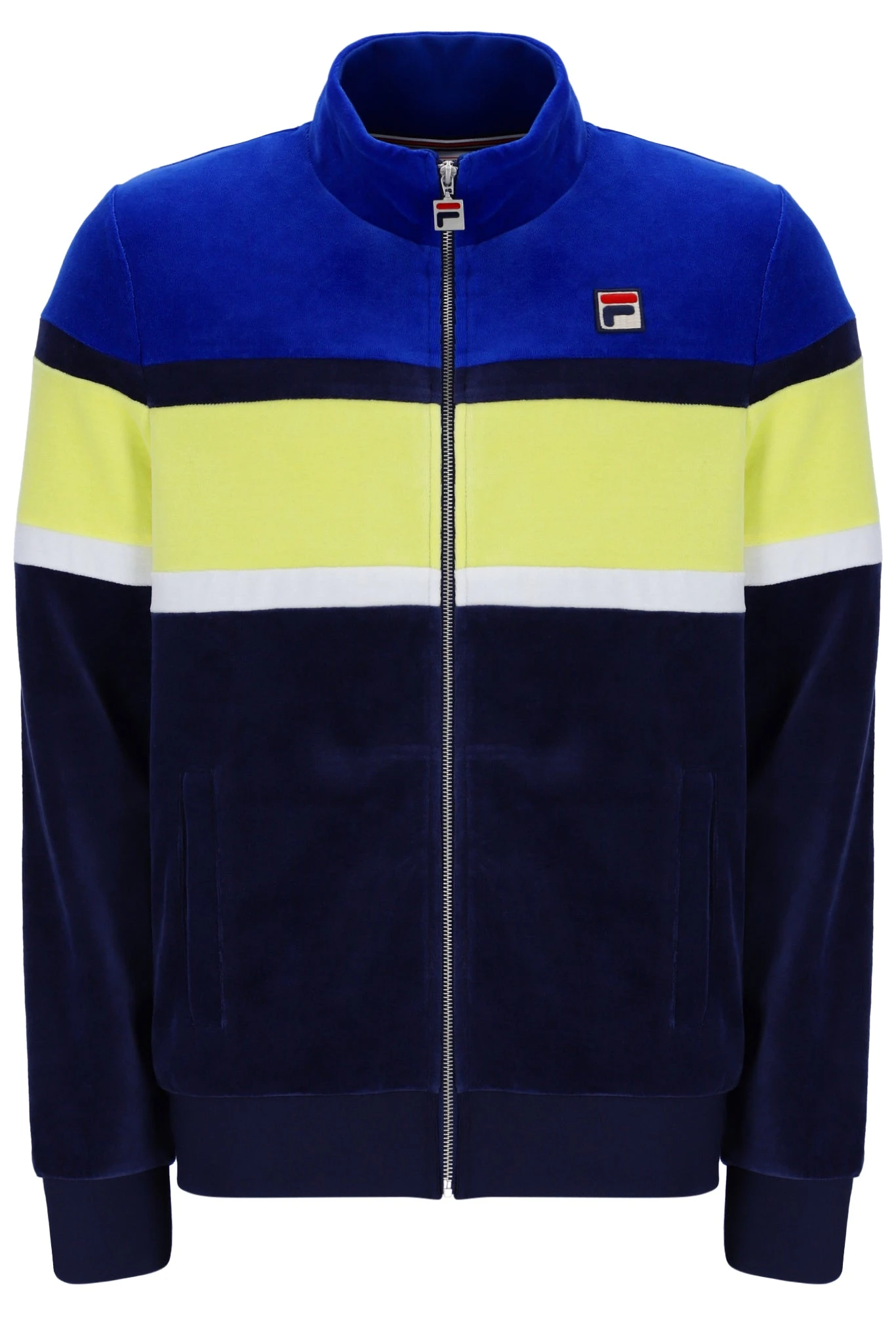 FILA Decker Colour Blocked Velour Track Top 2 FILA Decker Colour Blocked Velour Track Top - Image 2