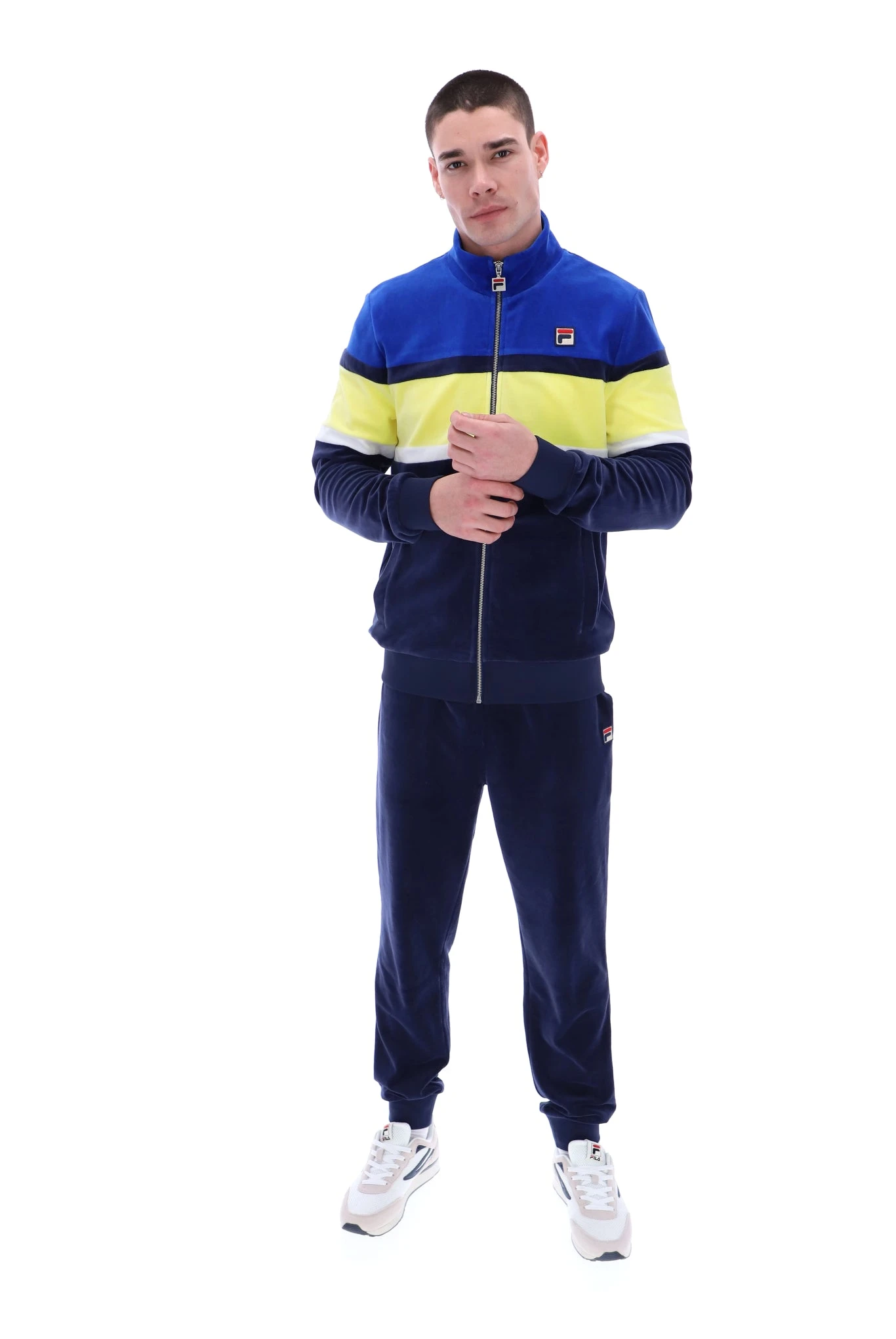 FILA Decker Colour Blocked Velour Track Top 4 FILA Decker Colour Blocked Velour Track Top - Image 4