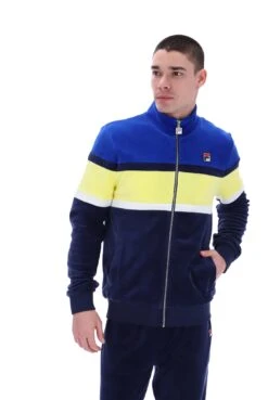 FILA Decker Colour Blocked Velour Track Top