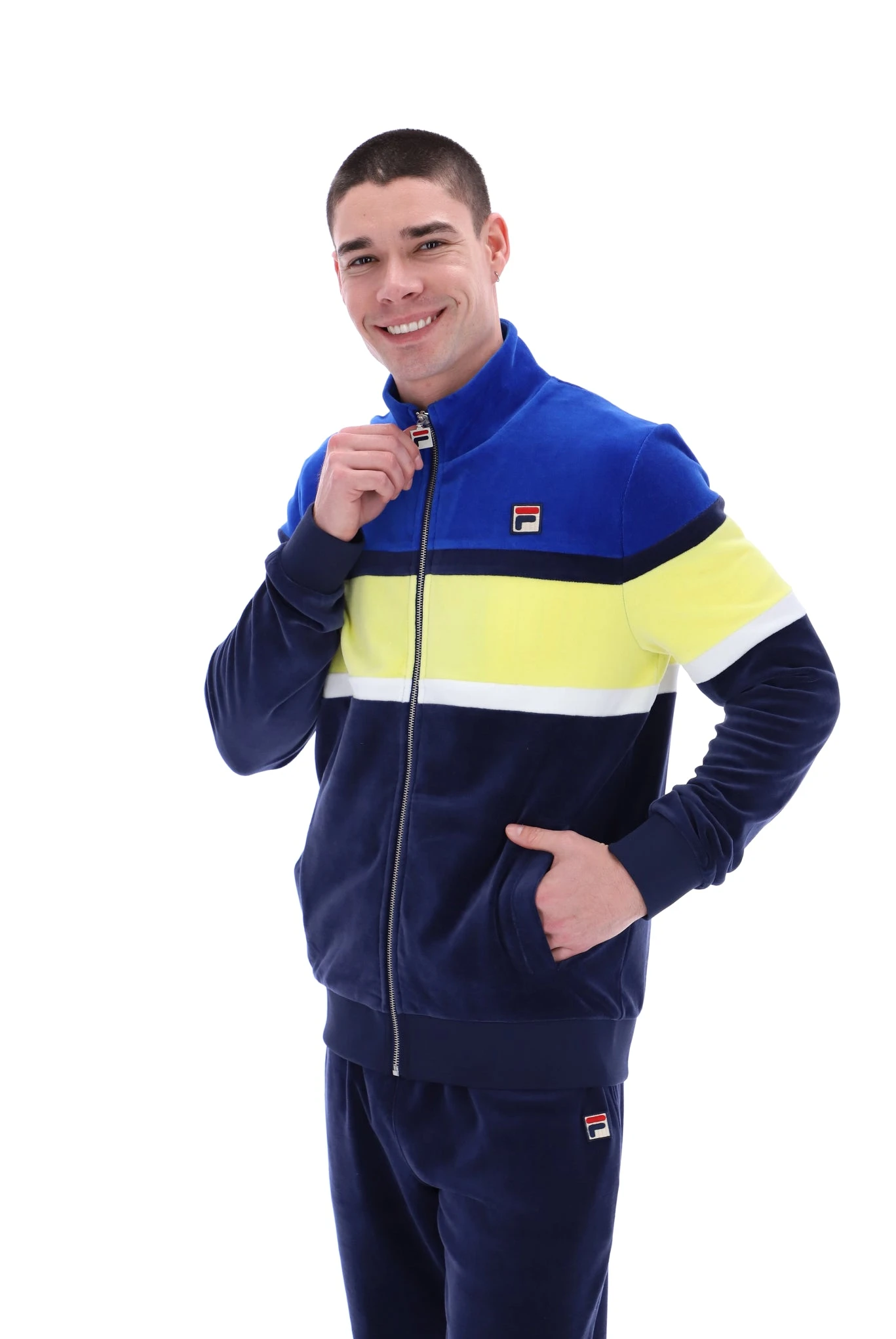 FILA Decker Colour Blocked Velour Track Top 7 FILA Decker Colour Blocked Velour Track Top - Image 7