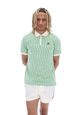 FILA Ellery Wave Striped Polo -Cheap US Modern Apparel Store ELLERY S23MH054 330 20