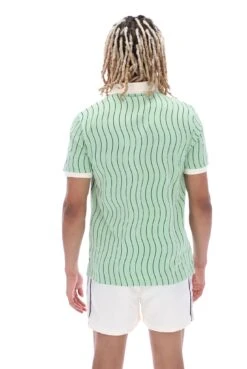 FILA Ellery Wave Striped Polo -Cheap US Modern Apparel Store ELLERY S23MH054 330 36