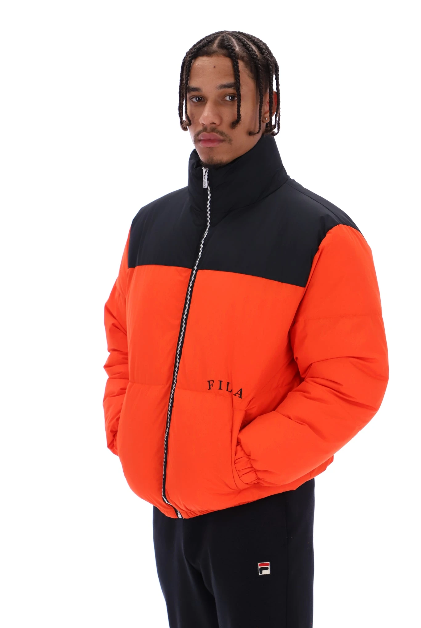FILA Evan Unisex Panelled Puffer Jacket 2 FILA Evan Unisex Panelled Puffer Jacket - Image 2