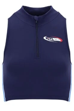 FILA FILA X TALA SKINLUXE Zip-Up Crop Top -Cheap US Modern Apparel Store FILATALASkinluxeStripezipsportsbra TALA0075 LX2 01