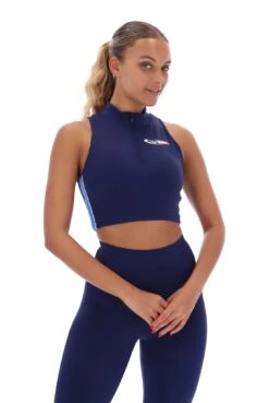 FILA FILA X TALA SKINLUXE Zip-Up Crop Top -Cheap US Modern Apparel Store FILATALASkinluxeStripezipsportsbra TALA0075 LX2 30