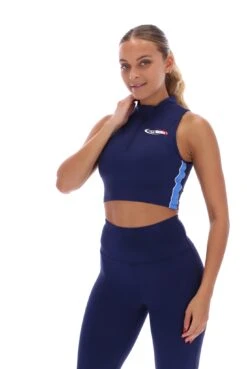 FILA FILA X TALA SKINLUXE Zip-Up Crop Top -Cheap US Modern Apparel Store FILATALASkinluxeStripezipsportsbra TALA0075 LX2 37