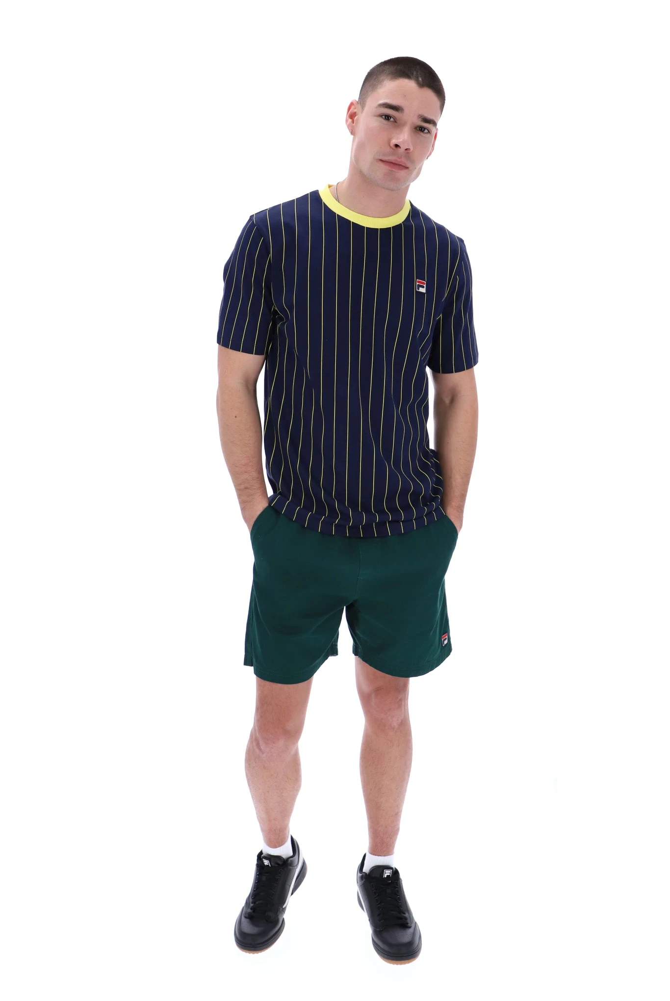 FILA Fionn Pin Striped T-Shirt With Contrast Collar 4 FILA Fionn Pin Striped T-Shirt With Contrast Collar - Image 4
