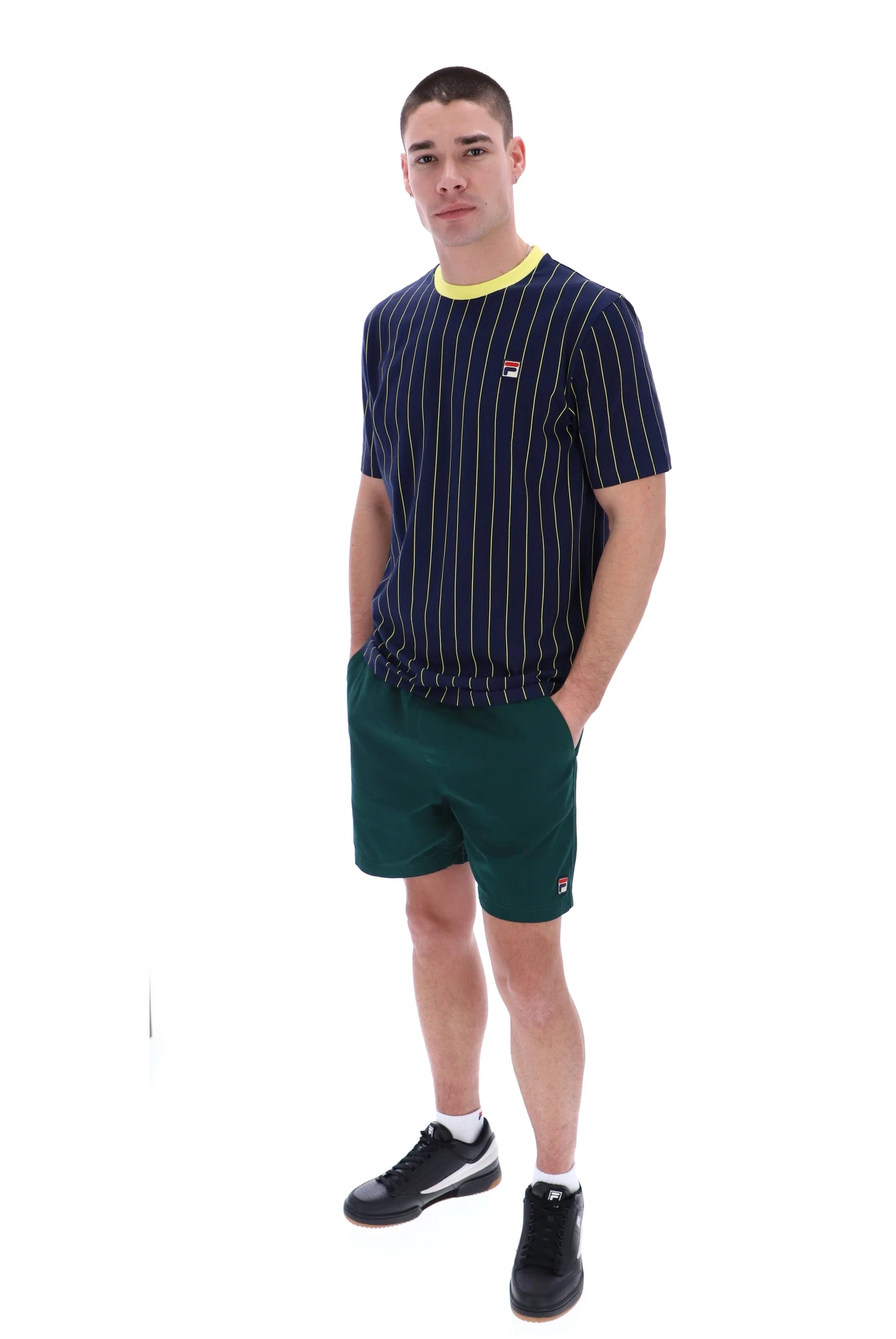 FILA Fionn Pin Striped T-Shirt With Contrast Collar 5 FILA Fionn Pin Striped T-Shirt With Contrast Collar - Image 5