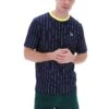 FILA Fionn Pin Striped T-Shirt With Contrast Collar