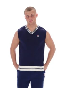 FILA Francis Knitted Vest -Cheap US Modern Apparel Store FRANCIS SS24MH001 410 26