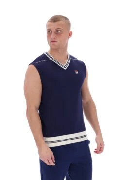 FILA Francis Knitted Vest -Cheap US Modern Apparel Store FRANCIS SS24MH001 410 35
