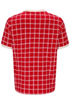 FILA Freddie Check Contrast Rib T-Shirt -Cheap US Modern Apparel Store FREDDIE SS24MH025 640 02
