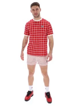 FILA Freddie Check Contrast Rib T-Shirt -Cheap US Modern Apparel Store FREDDIE SS24MH025 640 03