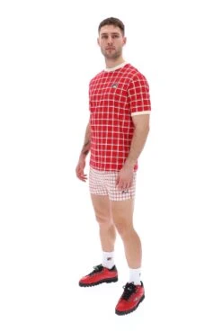 FILA Freddie Check Contrast Rib T-Shirt -Cheap US Modern Apparel Store FREDDIE SS24MH025 640 07