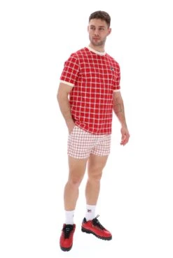 FILA Freddie Check Contrast Rib T-Shirt -Cheap US Modern Apparel Store FREDDIE SS24MH025 640 13