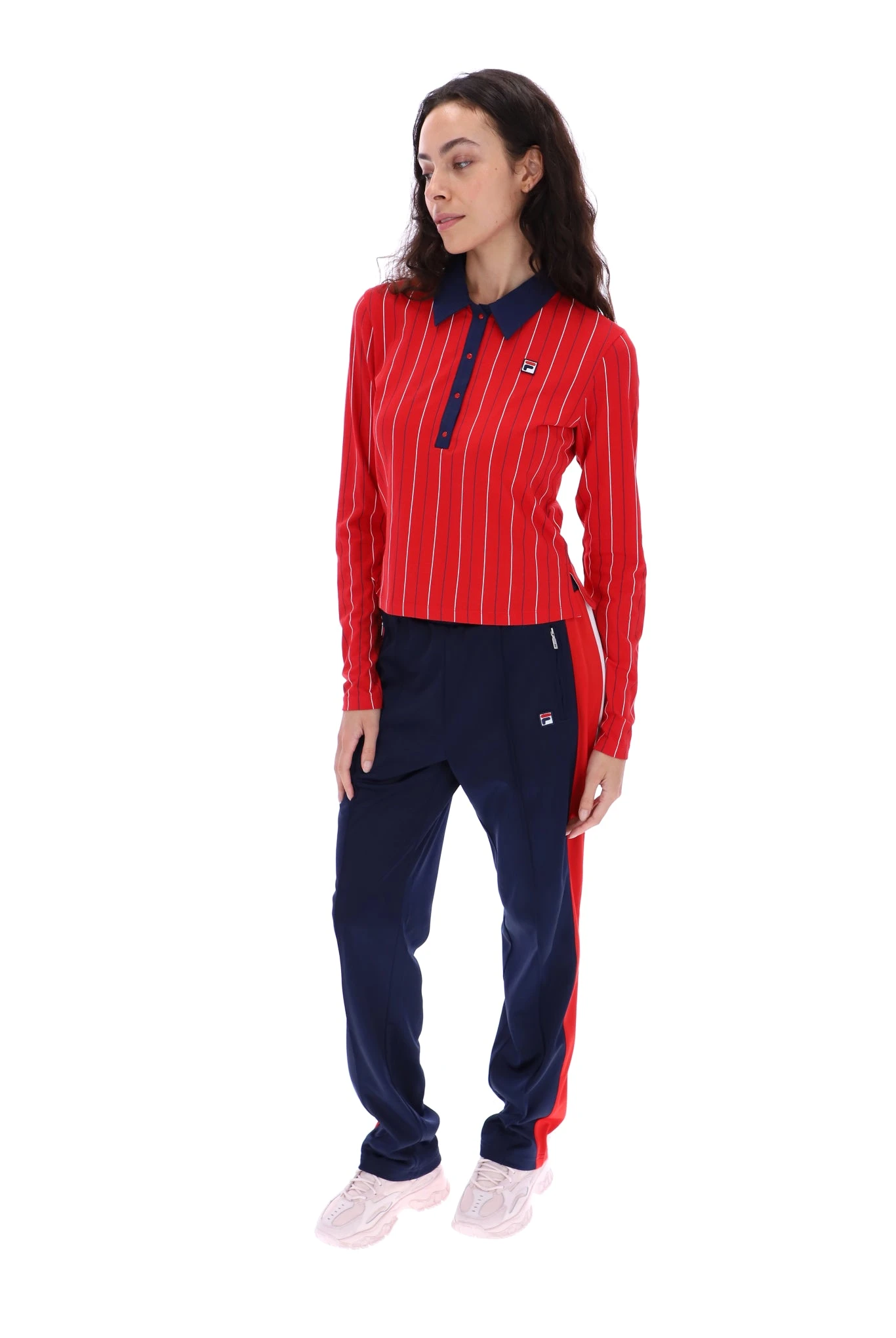 FILA Jada Long Sleeve BB1 Polo Top 3 FILA Jada Long Sleeve BB1 Polo Top - Image 3