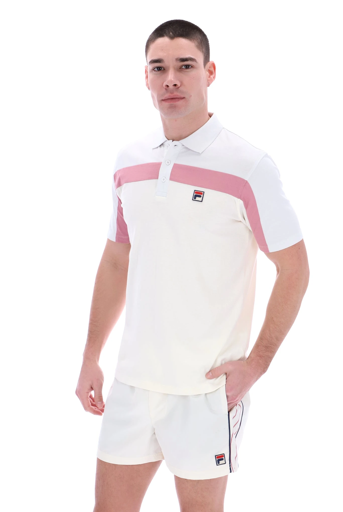 FILA Kaiser Cut & Sew Vintage Wash Polo 4 FILA Kaiser Cut & Sew Vintage Wash Polo - Image 4