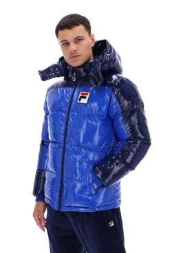 FILA Lionel Oversized Colour Block Puffer Jacket