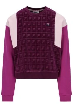 FILA Lucy Velour Crew Sweatshirt -Cheap US Modern Apparel Store LUCY F22WF003 894 01