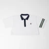 FILA Cropped Flared Polo With Contrast Collar