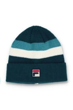 FILA Linus Stripe Flat Knit Beanie