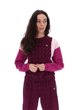 FILA Lucy Velour Crew Sweatshirt -Cheap US Modern Apparel Store Lucy F22WF003 894 37