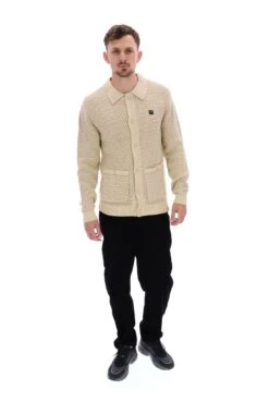 FILA Maso Waffle Knit Cardigan -Cheap US Modern Apparel Store MASO FW23MG009 968 07