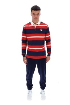 FILA Matteo Striped Rugby Shirt -Cheap US Modern Apparel Store MATTEO FW23MH054 410 01