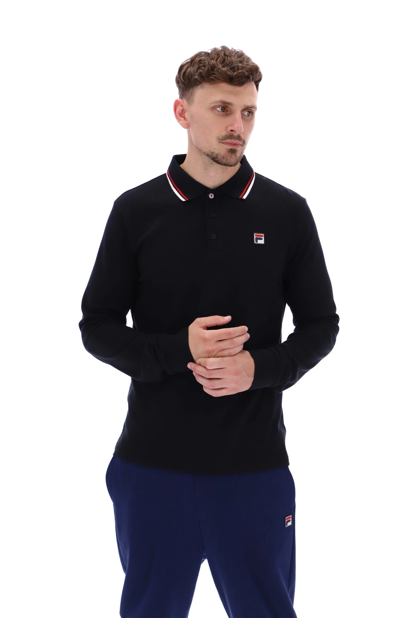 FILA Monte Tipped Collar L/S Polo 1 FILA Monte Tipped Collar L/S Polo
