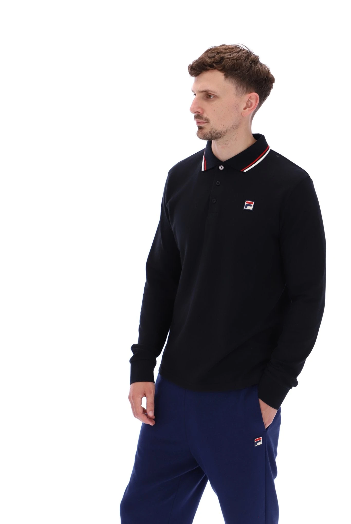 FILA Monte Tipped Collar L/S Polo 2 FILA Monte Tipped Collar L/S Polo - Image 2