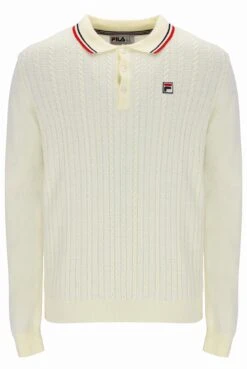 FILA Platon Cable Knit Polo -Cheap US Modern Apparel Store Platon F22MH032 806 01