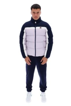 FILA Rowan Corduroy Mix Colour Block Puffer Jacket -Cheap US Modern Apparel Store ROWAN FW23MH063 241 01