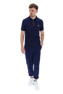FILA Rufus Textured Stripe Polo -Cheap US Modern Apparel Store RUFUS FW23MH045 410 01
