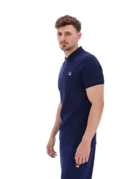 FILA Rufus Textured Stripe Polo -Cheap US Modern Apparel Store RUFUS FW23MH045 410 27