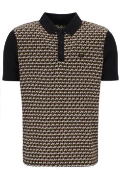 FILA Saro Geo Pattern Polo 11 FILA Saro Geo Pattern Polo -Cheap US Modern Apparel Store SARO FW23MG015 001 01