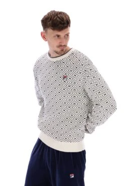 FILA Senna AOP Crew Sweatshirt -Cheap US Modern Apparel Store SENNA FW23MH029 130 31