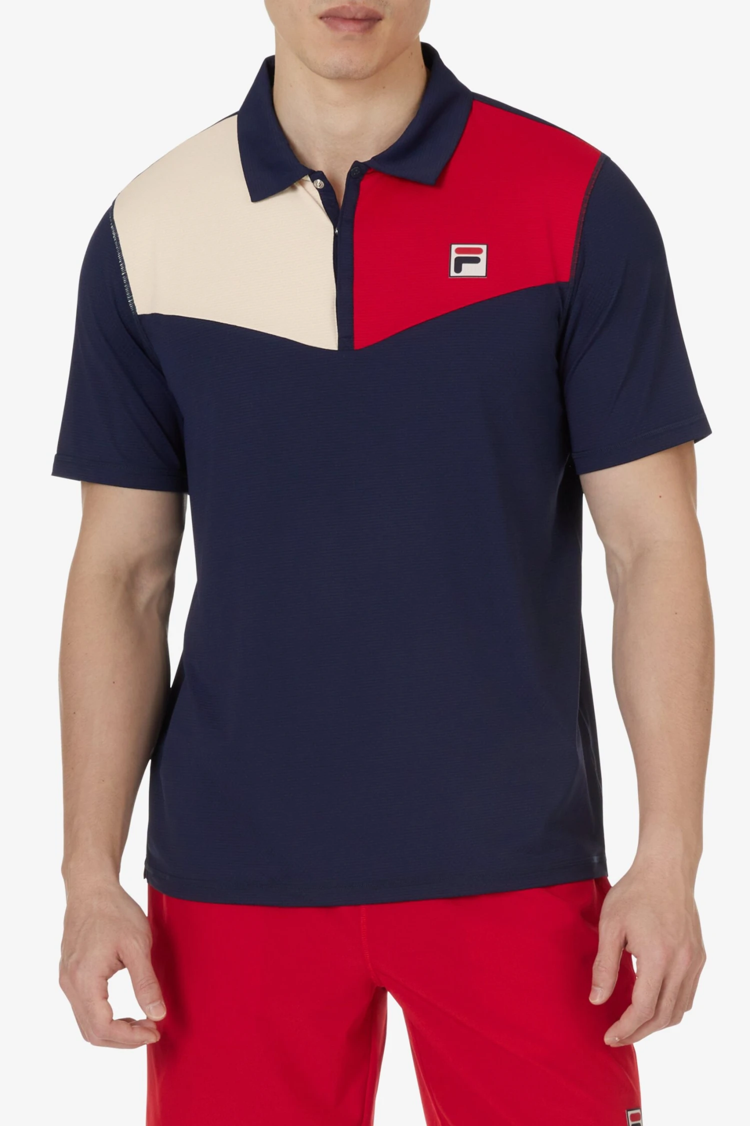 FILA Tennis Pro Tennis Heritage Color Block Polo 1 FILA Tennis Pro Tennis Heritage Color Block Polo