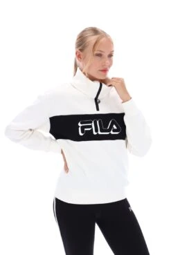 FILA Trofana Wide Neck 1/4 Zip Sweatshirt -Cheap US Modern Apparel Store TROFANA FW23SPW122 203 36