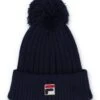 FILA Teo Ribbed Turnup Pom Beanie