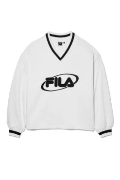 FILA Heritage Overfit V-neck Pullover -Cheap US Modern Apparel Store m 231 FS21H51F 120 01 1000x667 PR